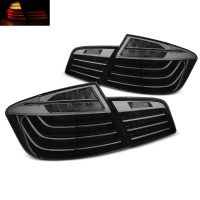2 Feux arriere LED BMW Serie 5 F10 look LCI - 10-13 - Noir Fume