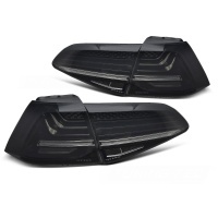 2 Feux arriere dynamiques VW Golf 7 - look laser - Noir fume