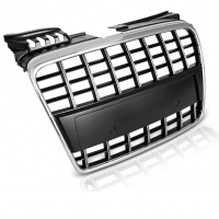 Grille calandre Audi A4 B7 04-08 - chrome noir - look S8
