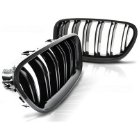 Grilles calandre BMW Serie 5 F10 F11 10-16 look M5 - Noir Brillant