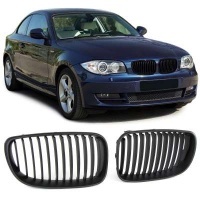 Grilles calandre BMW Serie 1 E81 E82 E87 E88 08-11 - Noir Mat