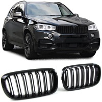 Grilles calandre BMW X5 F15 X6 F16 13-18 - Noir Brillant look M
