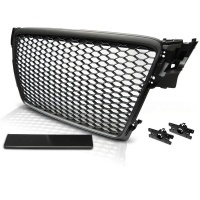 Grille calandre Audi A4 B8 08-11 - noir mat - look RS4