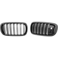 Grilles calandre BMW X5 F15 X6 F16 13-18 camera - Noir Brillant look M