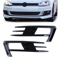 Grilles VW GOLF 7 phase 1 - look GTI nid d'abeille - Noir brillant