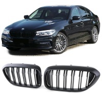 Grilles calandre BMW Serie 5 G30 G38 look M5 - 16-20 - Noir Mat