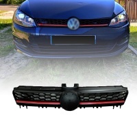 Grille calandre VW Golf 7 (VII) 12-17 - look GTI - Rouge Noir