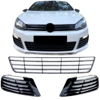 Grilles VW GOLF 6 R20 - 09-12 - Noir Brillant