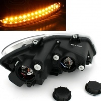 2 Phares avant VW Polo 6R 09-14 - 3D U LED - noir
