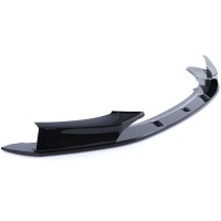 Spoiler lame de pare choc - BMW Serie 1 F20 F21 10-14 1 piece - look mperf - noir brillant