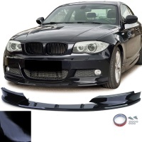 Lame avant BMW Serie 1 E82 E88 11-13 pour M - noir brillant