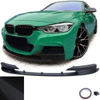 Spoiler lame de pare choc - BMW Serie 3 F30 F31 11-18  - look mperf - noir mat