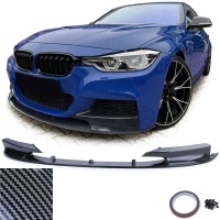 Spoiler lame de pare choc - BMW Serie 3 F30 F31 11-18  - look mperf - noir carbone