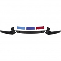 Spoiler lame de pare choc - BMW Serie 5 G30 G31 17-20 - look mpower - noir brillant