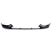 Spoiler lame de pare choc - BMW Serie 1 F20 F21 2015-19 - look mperf 1 piece - noir brilla