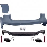 Pare choc arriere AUDI A6 C8 avant 18-23 - Look RS6 - Noir