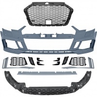 Pare choc avant AUDI A3 8V berline facelift 16-19 - Look RS3 - Noir Alu - ACC - PDC