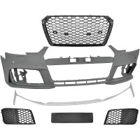 Pare choc avant AUDI A4 B9 16-18 - Look RS4 - Noir - PDC