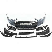 Pare choc avant AUDI A6 C8 18-22 - Look RS6 - Noir Brillant