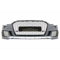 Pare choc avant AUDI A3 8V berline facelift 16-19 - Look RS3 - Noir Alu - PDC