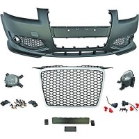 Kit upgrade Pare choc + capot AUDI A3 03-05 Look RS3 - Noir chrome