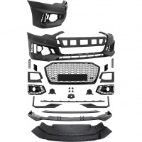 Pare choc avant AUDI A6 C8 - Look RS6 - Noir brillant