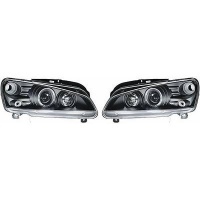 2 Phares avant Peugeot 106 Angel Eyes 96-03 - Noir