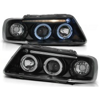 2 Phares avant Audi A3 8L Angel Eyes LED - Noir