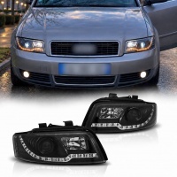 2 Phares avant AUDI A4 (B6) - LTI et LED - Noir