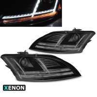 2 Phares xenon AUDI TT 8J phase 2 10-14 - look Matrix LED - Noir