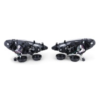 2 Phares avant Peugeot 307 01-05 look sport - Noir