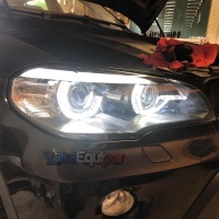 2 BMW X5 E70 Angel Eyes LED 07-13 Xenonscheinwerfer - Schwarz