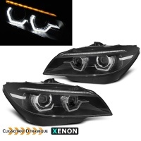 2 Phares xenon AFS BMW Z4 (E89) Angel Eyes LED 3D dynamiques - 09-13 - Noir
