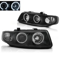 2 Phares SEAT Leon Toledo 1M 99-04 - Angel Eyes CCFL - Noir