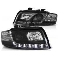 2 Phares avant AUDI A4 (B6) 00-04 - Devil eyes LED - Noir