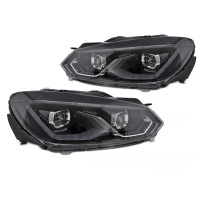 2 Phares halogene VW GOLF 6 fullLED 08-13 look facelift G8 silver - dynamiques