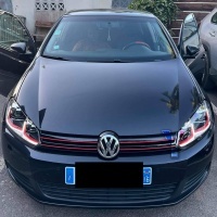 2 Phares avant VW GOLF 6 LED 08-13 look facelift G7.5 rouge - dynamiques