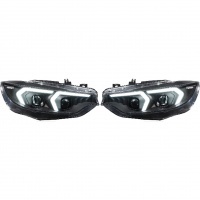 2 Phares xenon BMW Serie 4 F32 F33 Angel Eyes look iconic - 13-17 - Noir