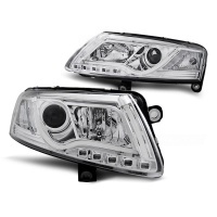 2 Phares avant AUDI A6 (4F) Xenon - LTI - Chrome