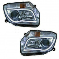 2 Phares design LTI Dacia Duster 2011-2014 - Chrome