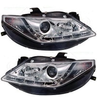 2 Phares SEAT Ibiza 08-12 - LED - Chrome