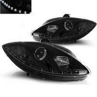 2 Phares SEAT Leon Altea 1P1 09-13 - Devil LED DRL R87 - Noir