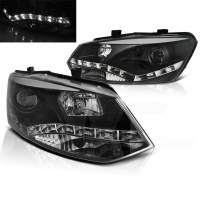 2 Phares avant VW Polo 6R 09-14 - Devil LED - noir