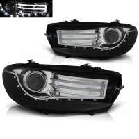2 Phares avant VW Scirocco Devil Eyes LED LTI 08-14  - Noir
