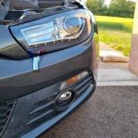 2 Phares avant VW Scirocco Devil Eyes LED LTI 08-14  - Noir