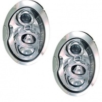 2 Phares avant Mini R50-52-53 Angel Eyes 01-06 - Chrome