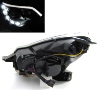 2 Phares avant Opel Corsa D 11-14 feux de jour devil eyes - Chrome