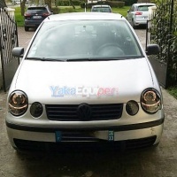 2 Phares avant VW Polo (9N) Angel Eyes - Noir