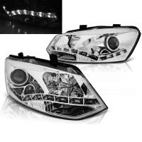 2 Phares avant VW Polo 6R 10-14 - Devil LED - chrome