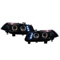 2 Phares avant Renault Megane 2 02-05 Angel Eyes LED - Noir